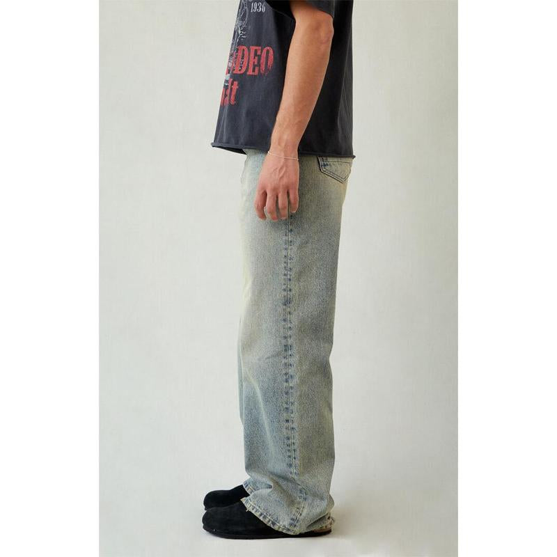 Pacsun Men'S Blake Extreme Baggy Jeans Light Blue Tinted
