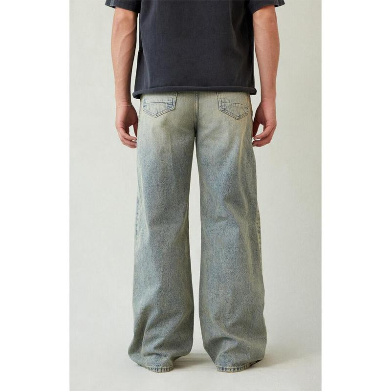 Pacsun Men'S Blake Extreme Baggy Jeans Light Blue Tinted